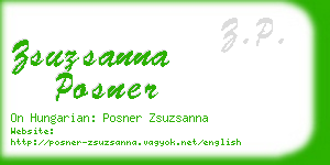 zsuzsanna posner business card